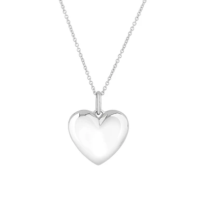 Médaillon en forme de cœur en argent sterling