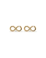 Diamond Accent Infinity Stud Earrings in 10kt Yellow Gold