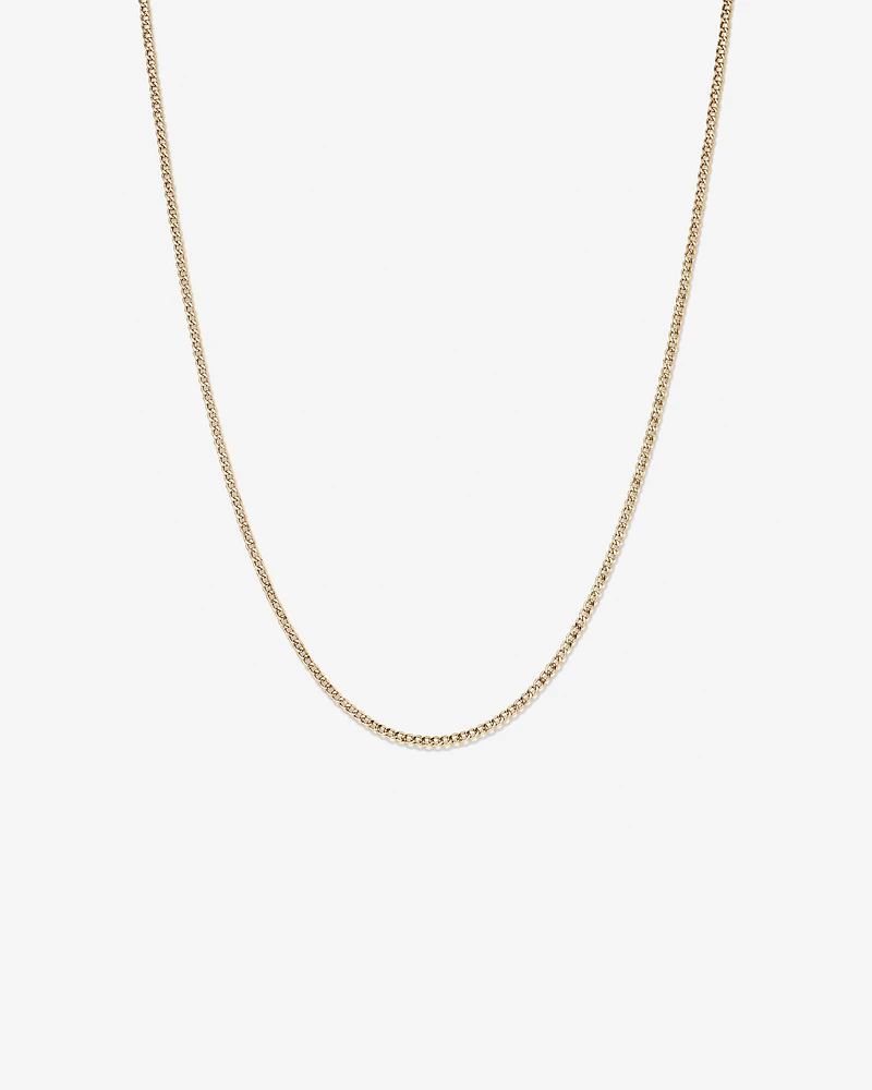 50cm (20") Hollow Curb Chain in 10kt Yellow Gold