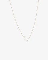 Collier en or jaune 10 K avec diamants totalisant 0,08 ct