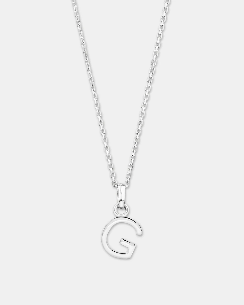 "U" Initial Pendant in Sterling Silver