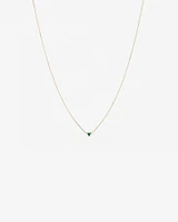 Emerald Trio Necklace in 10kt Yellow Gold