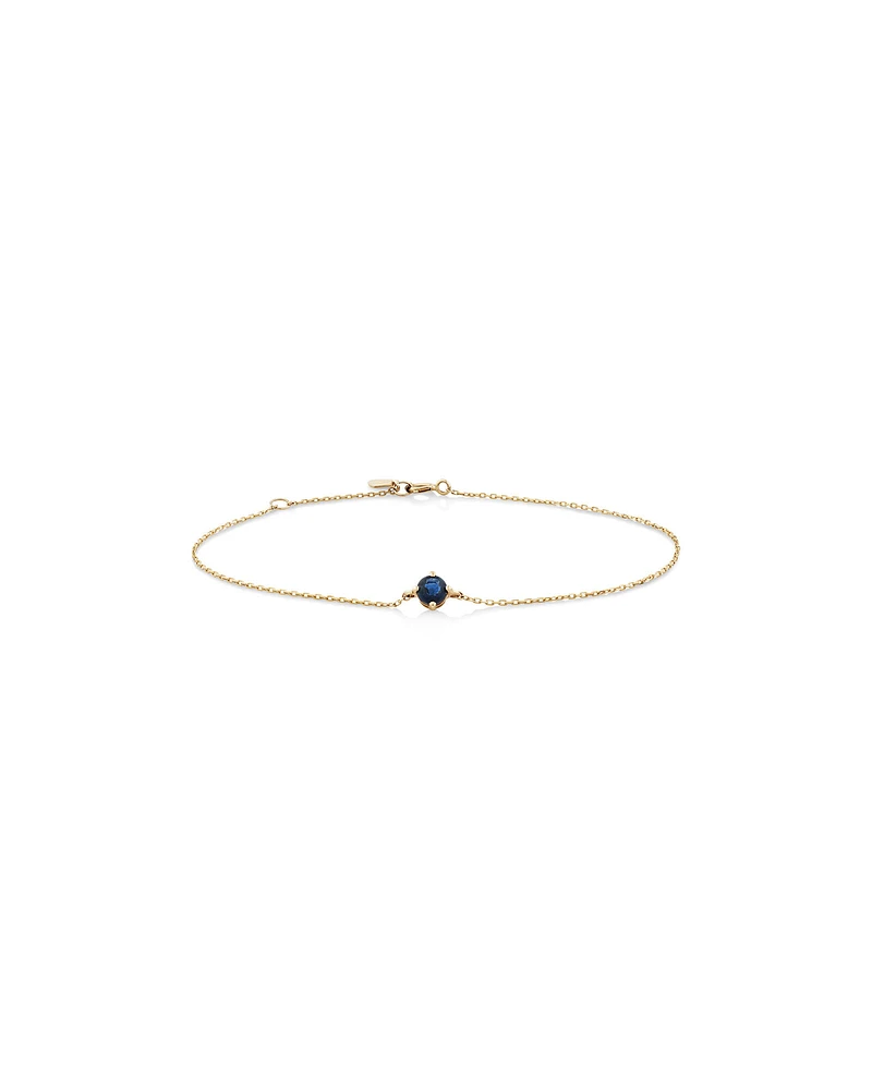 Bracelet with Sapphire in 10kt Yellow Gold