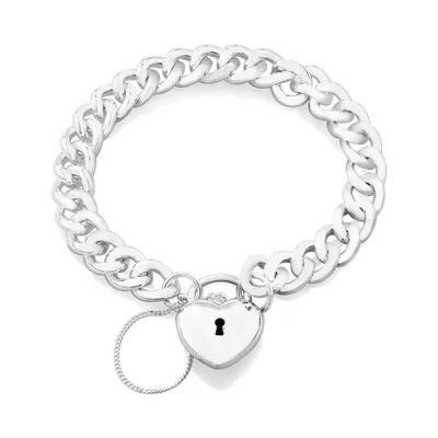 23cm (9.5) Heart Bracelet In Sterling Silver