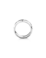 Bague en tungstène gris saphir pour homme, 6 mm