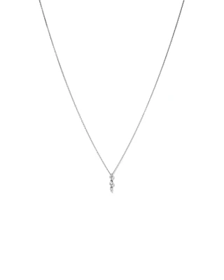 Graduated Drop Necklace with 0.28 Carat TW of Diamonds in 18kt White Gold