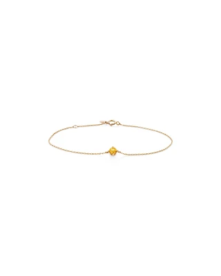 Bracelet with Citrine in 10kt Yellow Gold