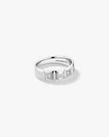 Men's 0.20 TW Brushed and Polished Diamond Ring Platinum