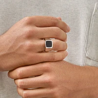 Ring with Black Onyx Sterling Silver