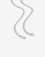 Gourmette en argent sterling de 60 cm, largeur de 4,3 mm