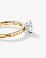 Carat TW Oval Laboratory-Grown Diamond Solitaire Engagement Ring in 14kt White Gold