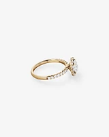 1.79 Carat TW Round Brilliant Laboratory-Grown Diamond Halo Engagemet Ring in 14kt White Gold
