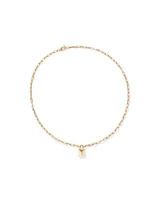 Signature Lock Necklace in 10kt Yellow Gold