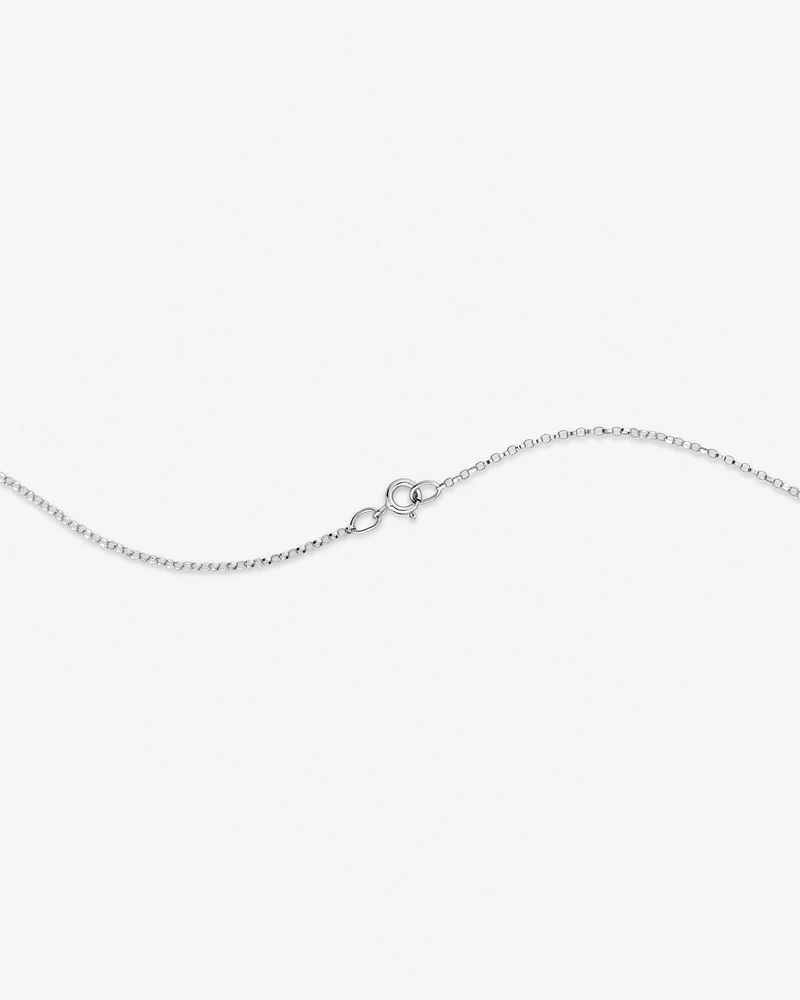 A' Initial necklace with 0.10 Carat TW of Diamonds in 10kt White Gold