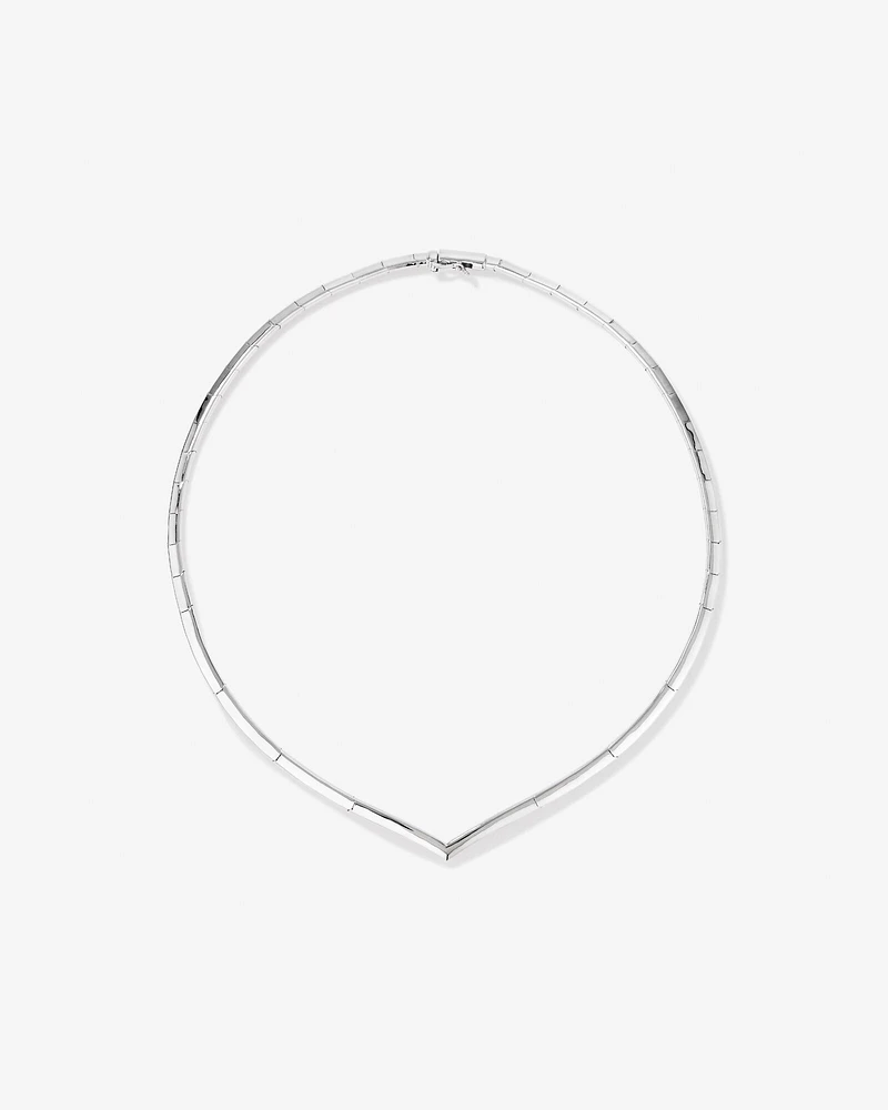 Chevron Choker Necklace in Sterling Silver