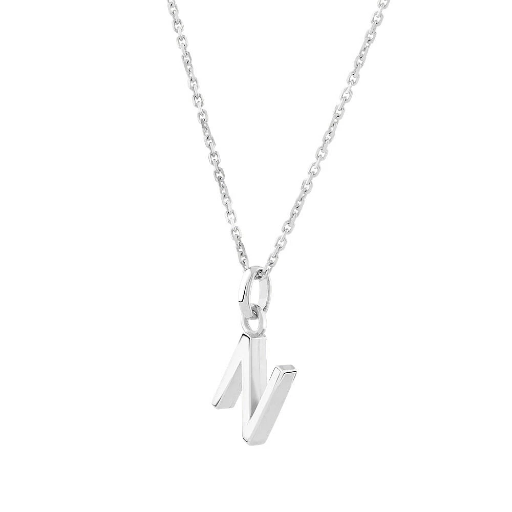 "U" Initial Pendant in Sterling Silver