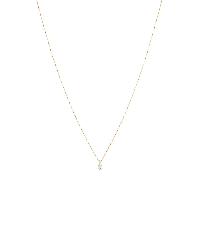 0,25 Carat TW Collier solitaire en diamant en or blanc 18kt