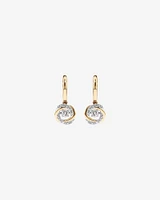 0.35 Carat TW Diamond Everlight Swirl Drop Huggie Earrings in 10kt Yellow Gold