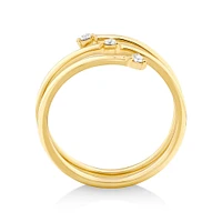 Diamond Accent Wrap Around Ring in 10kt Yellow Gold