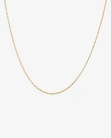 45cm (18") 1mm-1.5mm Width Diamond Cut Belcher Chain in 18kt White Gold