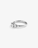 0.50 Carat TW Three Stone Round Brilliant Diamond Engagement Ring in 14kt White Gold