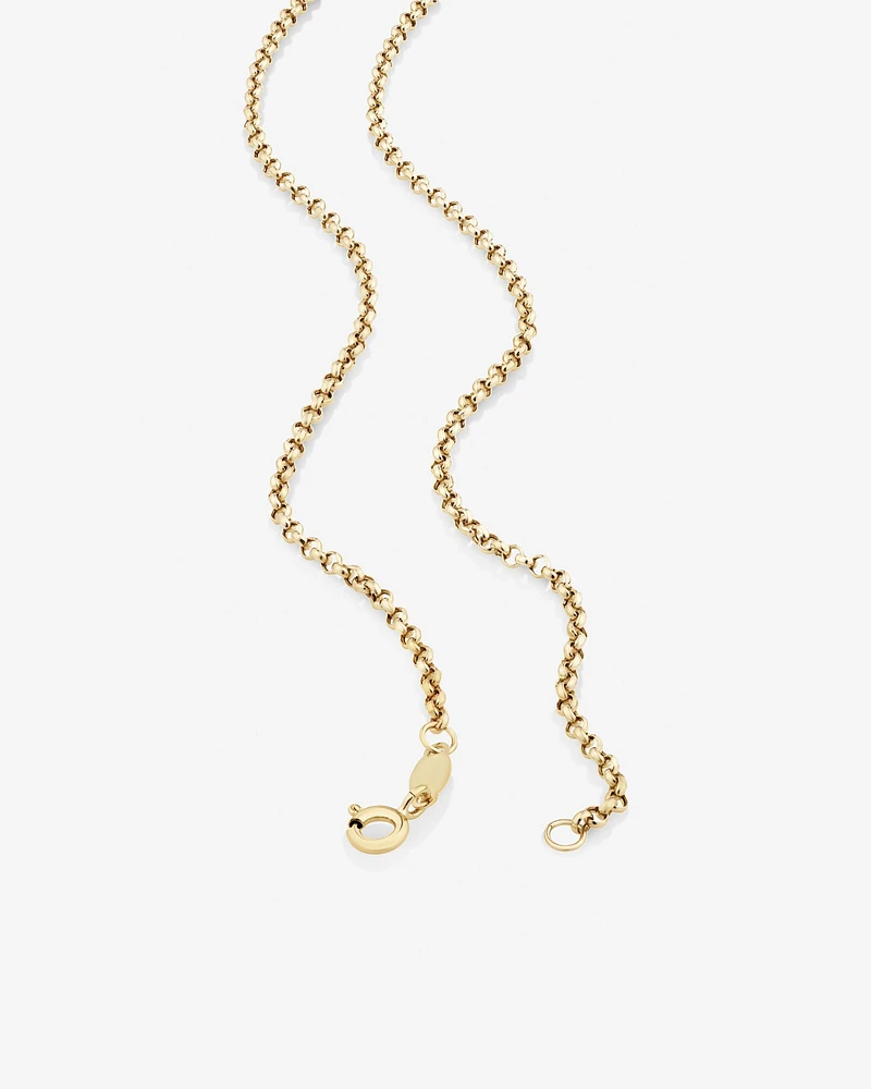 60cm (24") Hollow Belcher Chain in 10kt Yellow Gold