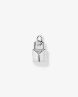 Diamond Signature Lock Pendant in 10kt White Gold