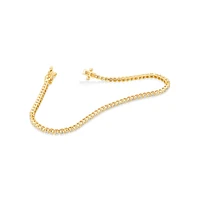 0.90 Carat TW Laboratory-Grown Diamond Tennis Bracelet in 10kt Yellow Gold