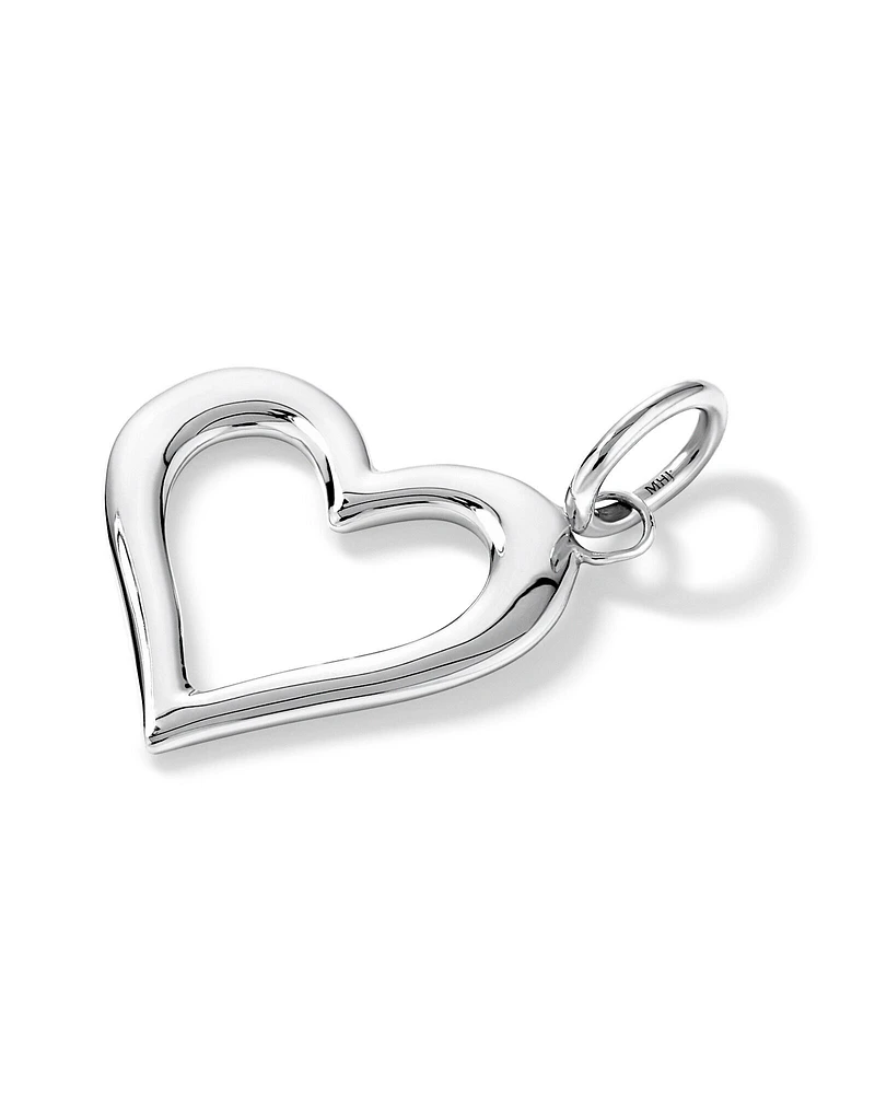 Open Love Heart Pendant in Sterling Silver