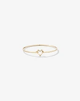 Open Heart Bangle in 10kt Yellow Gold