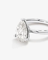 3.00 Carat TW Pear Cut Laboratory-Grown Diamond Solitaire Engagement Ring in Platinum