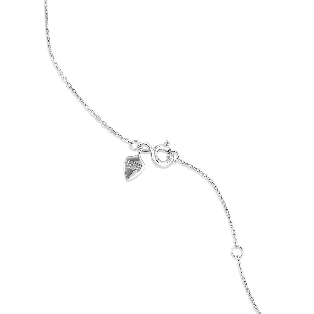 0.25 Carat TW Oval Cut Diamond Solitaire Necklace in 18kt White Gold