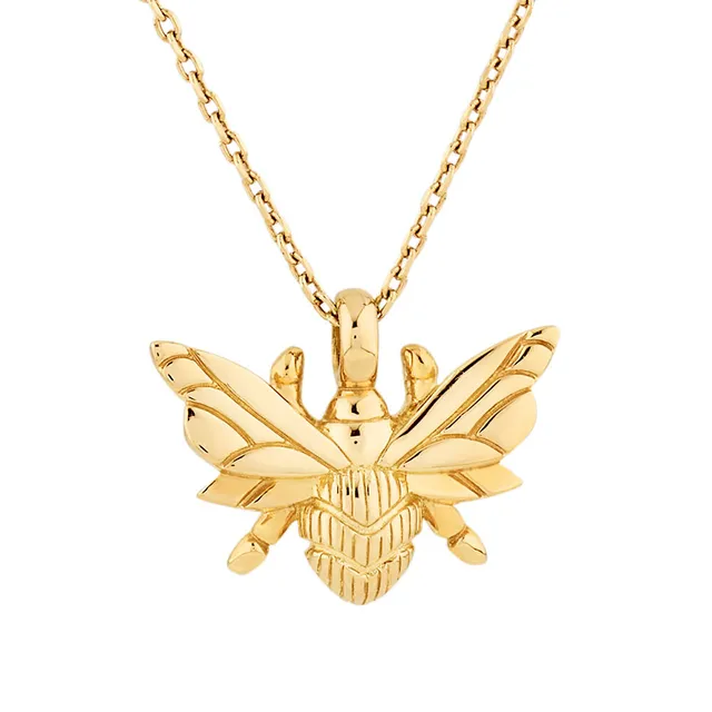 Ann Louise Open Flower Necklace in 10K Yellow Gold