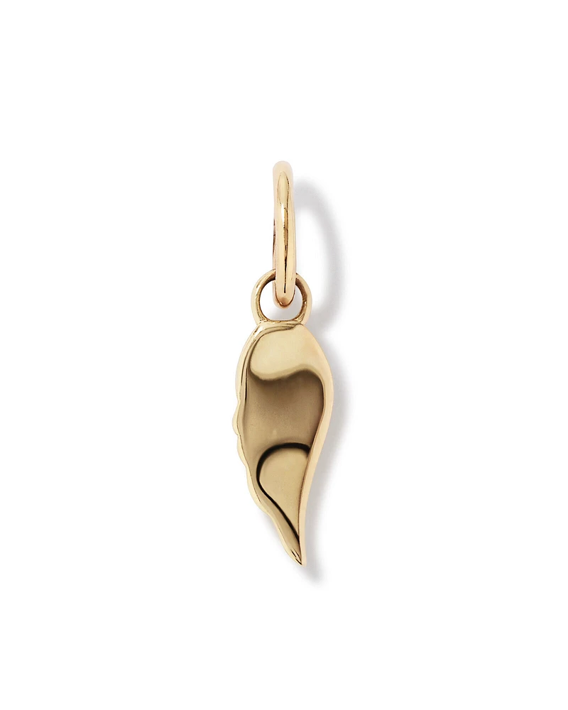 Diamond Accent Angel Wing Pendant in 10kt Yellow Gold