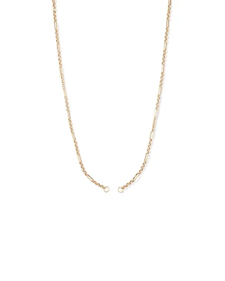 60cm (24") Paperclip 7 and 1 Alternating Open Pendant Chain in 10kt Yellow Gold