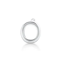 E Initial Single Stud Earring in Sterling Silver