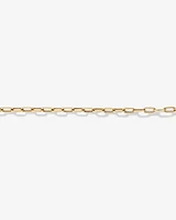 19cm (7.5") 3.5mm Hollow Paperclip Bracelet in 10kt Yellow Gold