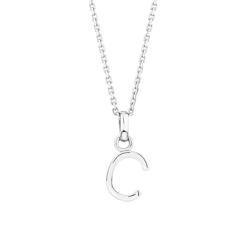"U" Initial Pendant in Sterling Silver