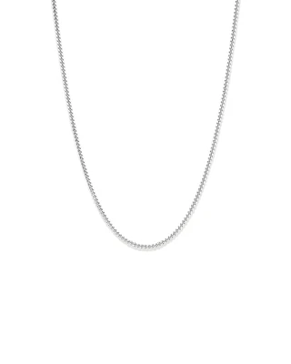 55cm (22") 3.5mm Width Miami Curb Chain Necklace in Sterling Silver