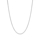 55cm (22") 3.5mm Width Miami Curb Chain Necklace in Sterling Silver