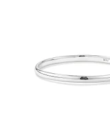 3.7mm Width Solid Round Baby Bangle in Sterling Silver