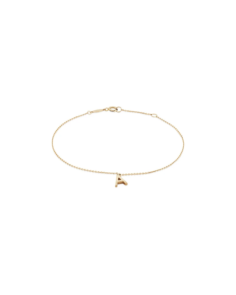 19cm (7.5") C Initial Bracelet in 10kt Yellow Gold