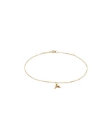 19cm (7.5") C Initial Bracelet in 10kt Yellow Gold