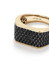 Black Diamond Ring with 1.70TW of Diamonds in 10kt Yellow Gold