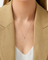 A' Initial necklace with 0.10 Carat TW of Diamonds in 10kt White Gold