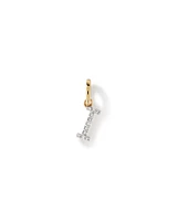 Diamond Letter I Initial Pendant in 10kt Yellow Gold