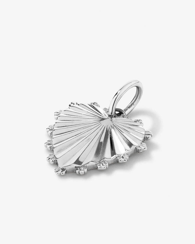 Sunray Love Heart Pendant in Sterling Silver