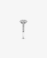 Square Cluster Halo Ring with 0.75 Carat TW of Diamonds in 10kt White Gold