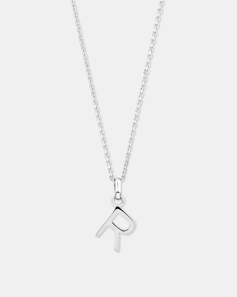 "U" Initial Pendant in Sterling Silver