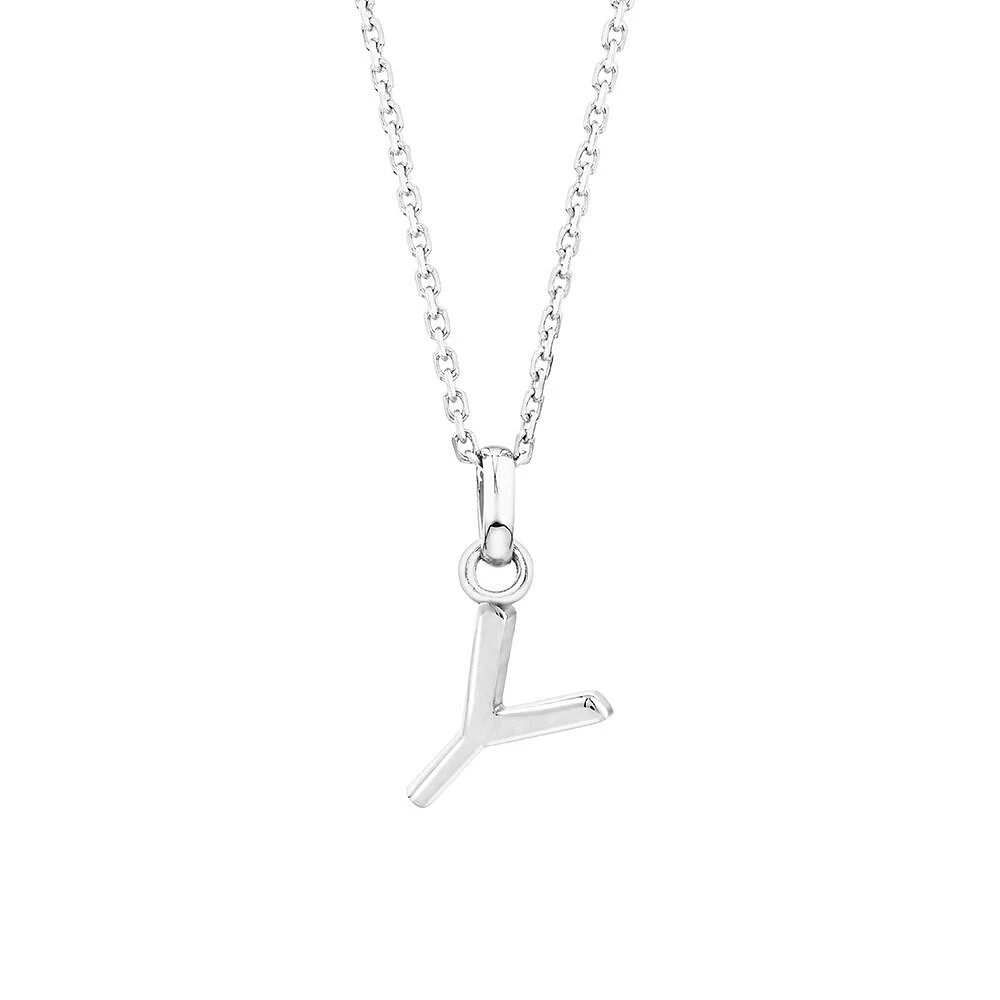 "U" Initial Pendant in Sterling Silver